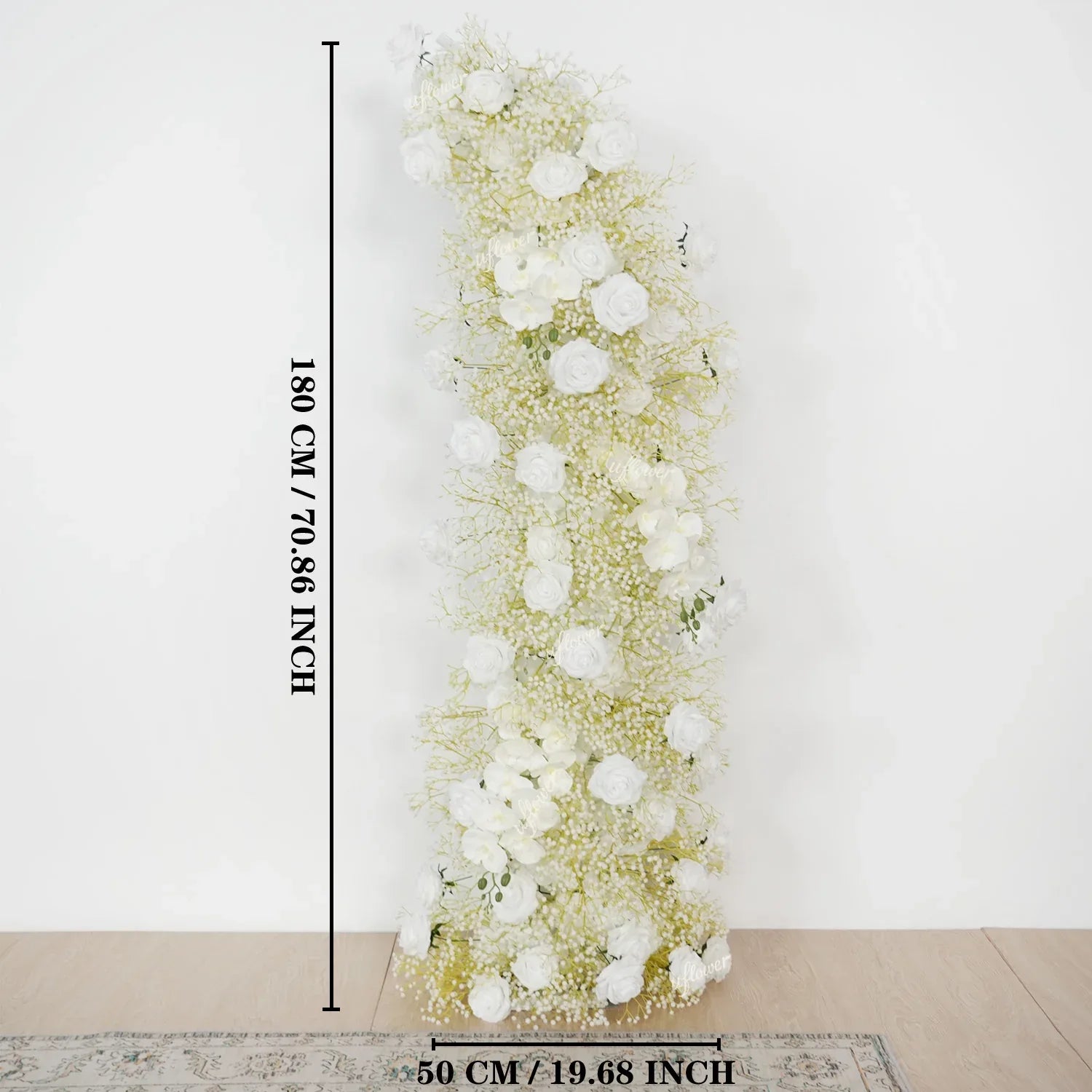White Flower Row Decor Wedding Backdrop Horn Arch SET80087 - Uflower