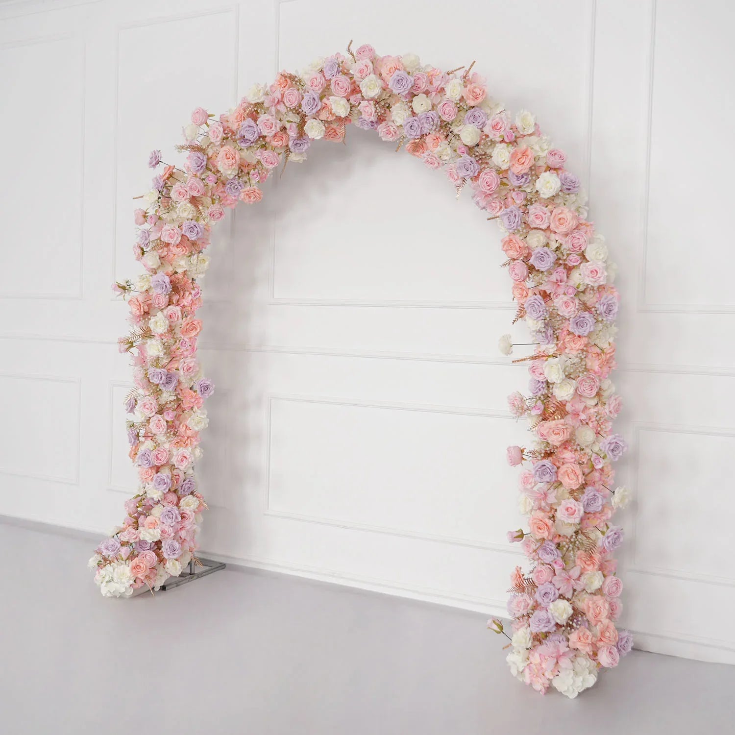 Uflower Purple Pink Rose Floral Door Arch Wedding Party Backdrop Decoration MC80127 - Uflower