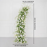Uflower Green White Floral Horn Arch Wedding Party Backdrop Decor SET80127 - Uflower