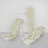 Uflower White Sofa Table Runner Floor Flower Arrangement MC80087-04 - Uflower