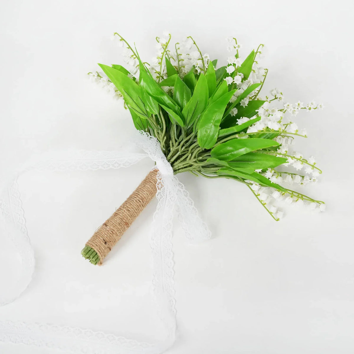 Uflower White Series With Greenery Bride Bouquet Wrist Corsage Groom Boutonniere Wedding Event Supplies SET80080-12 - Uflower