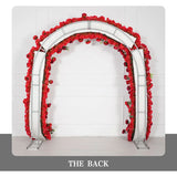 Uflower Red Rose Greenery Floral Door Arch Wedding Party Backdrop Decoration SET80174 - Uflower