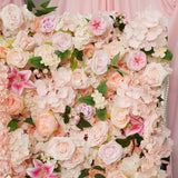 Uflower Toile de fond murale fleurie glycines rose poudré pour mariage et fête SET80232