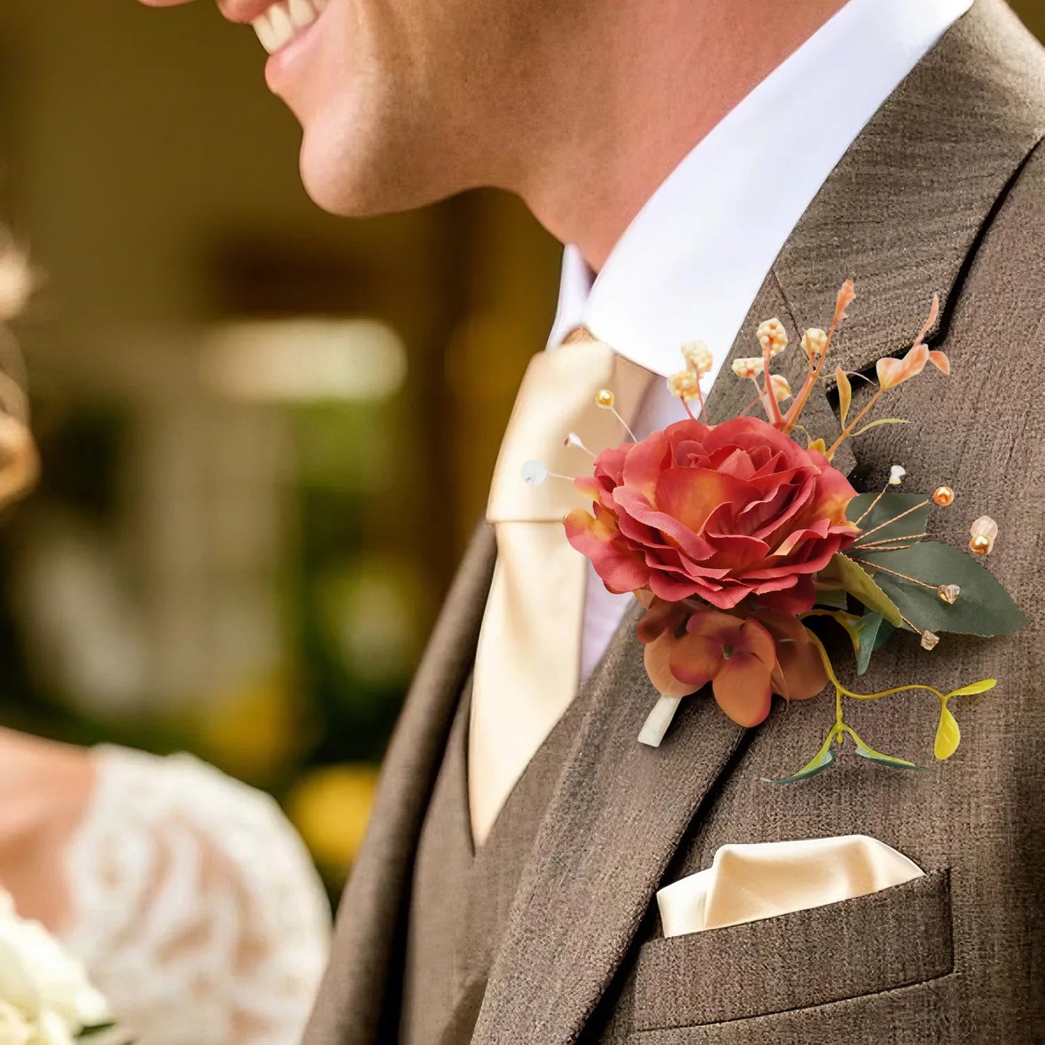 Uflower Boutonnieres in Amber MG80006-03*6