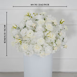 Uflower White Table Centerpiece Floral Ball Wedding Table Decoration MB80093-01
