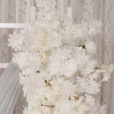 Uflower White Cherry Blossom Flower Row Wedding KT Backdrop Decor SET80166 - Uflower
