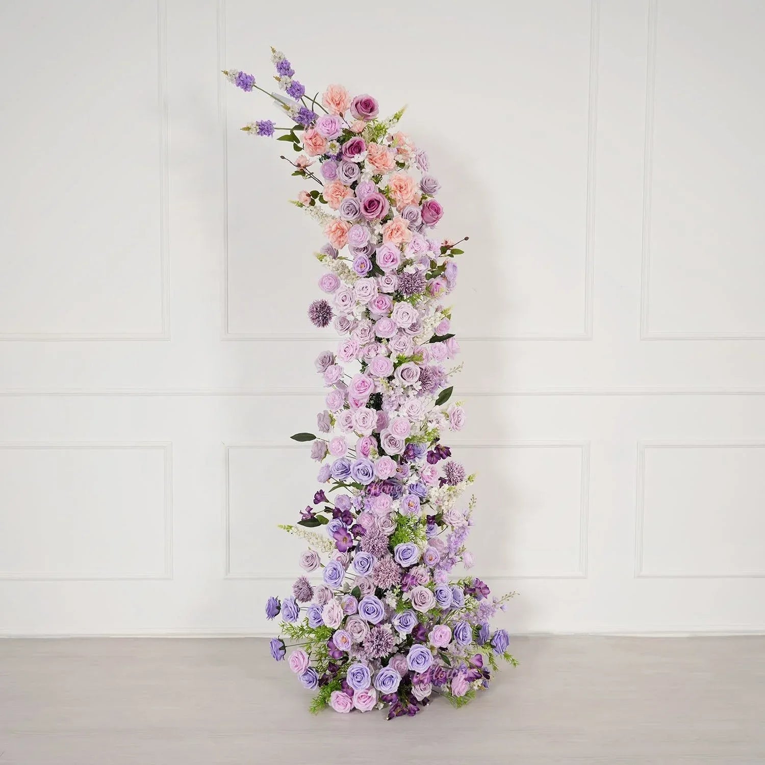 Uflower Gradient purple Floral Horn Arch Wedding Party Backdrop Decor SET80183 - Uflower