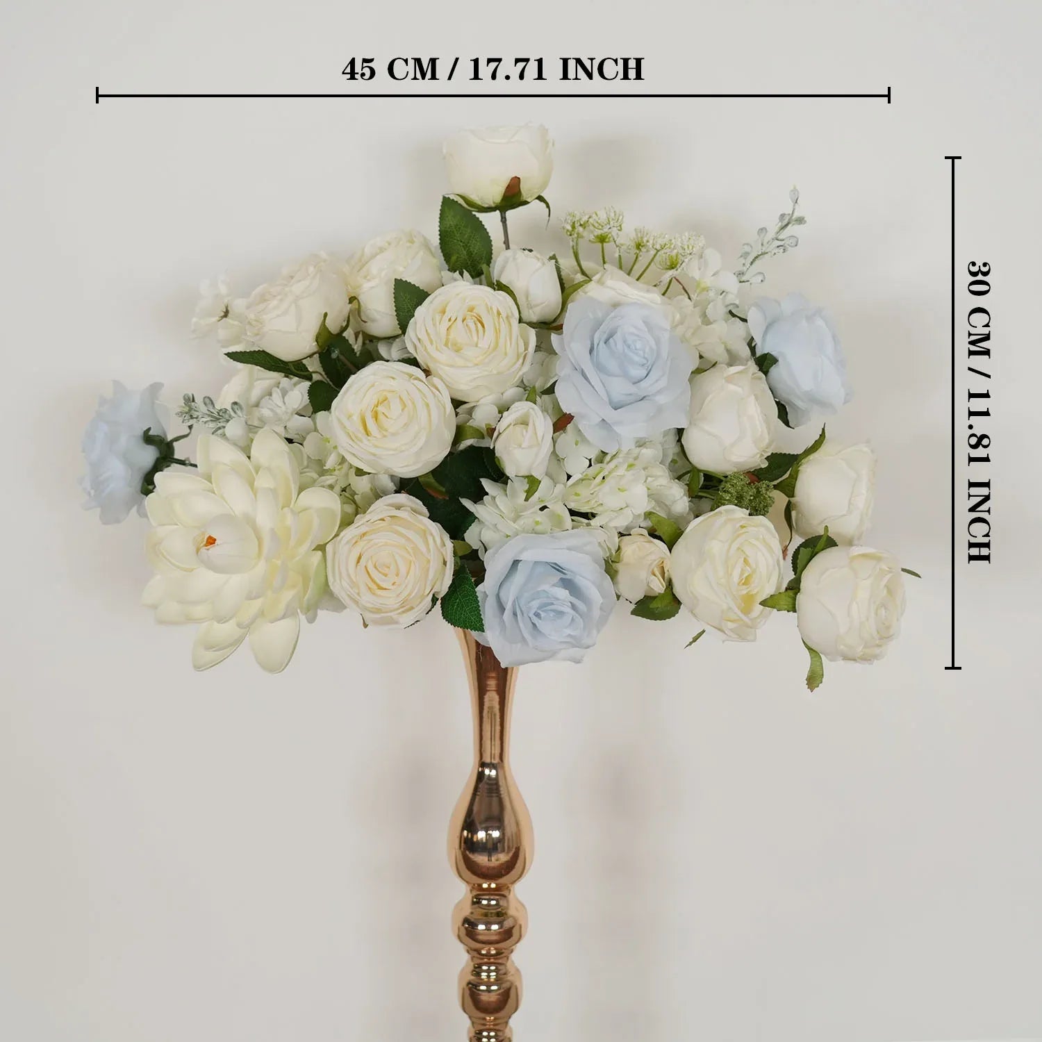 Uflower White Rose Wedding Table Centerpiece Flower Arrangement MD80041-01 - Uflower