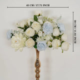 Uflower White Rose Wedding Table Centerpiece Flower Arrangement MD80041-01 - Uflower