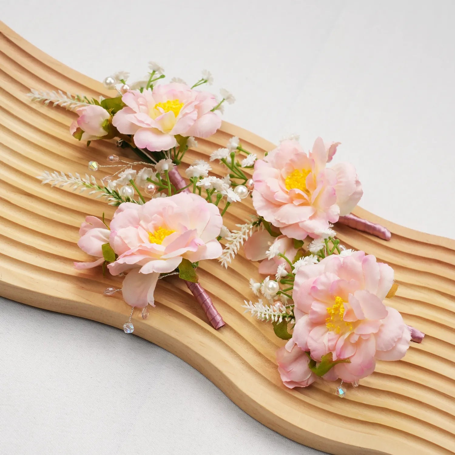 Uflower Boutonnieres in Blush White MG80009*-03*6