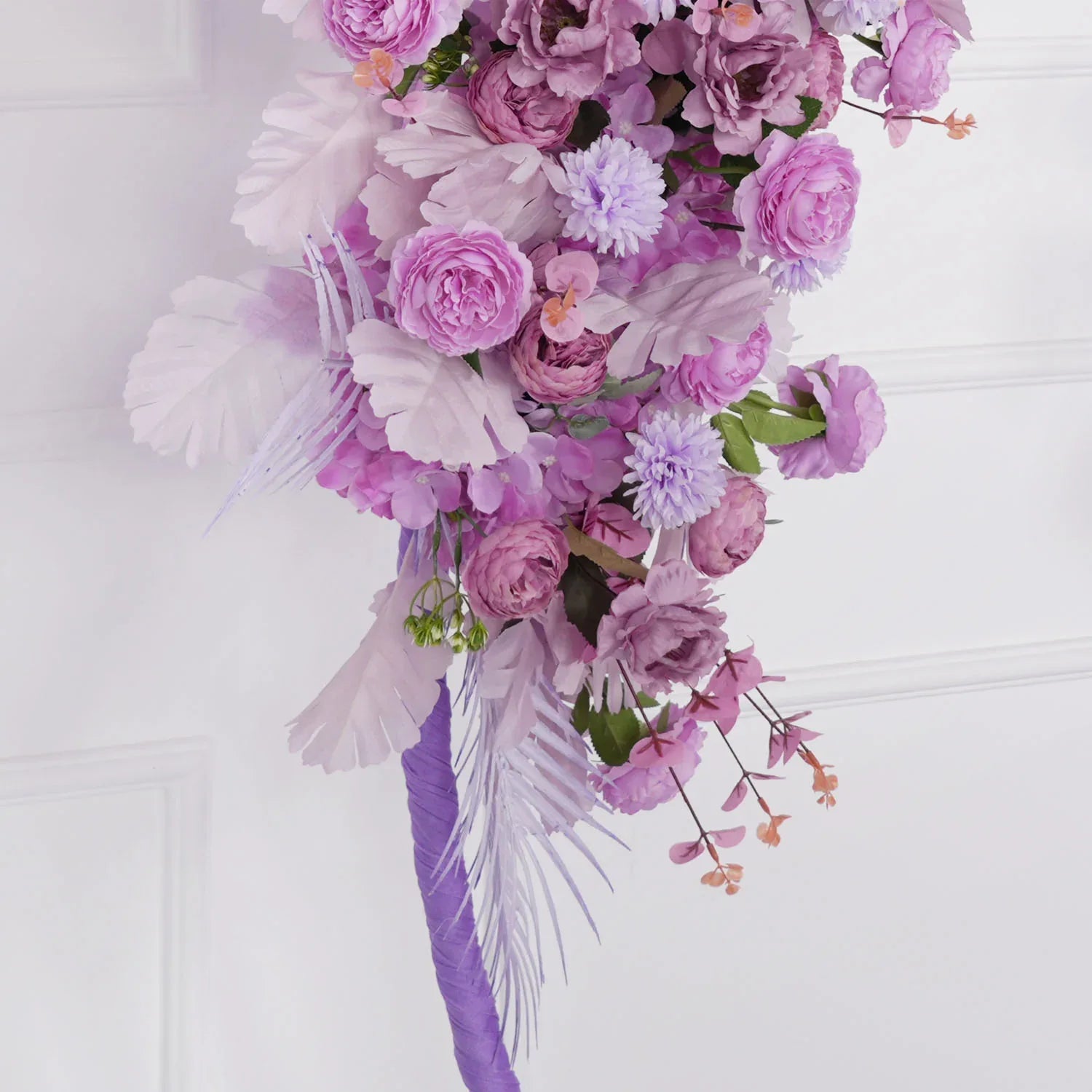 Artificial Purple Wedding KT Backdrop Flower Row Decor SET80067 - Uflower