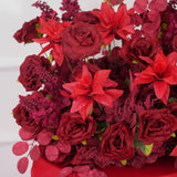 Uflower Dark Red Rose Flower Row Decor KT Board Wedding Arrangement Props SET80210 - Uflower