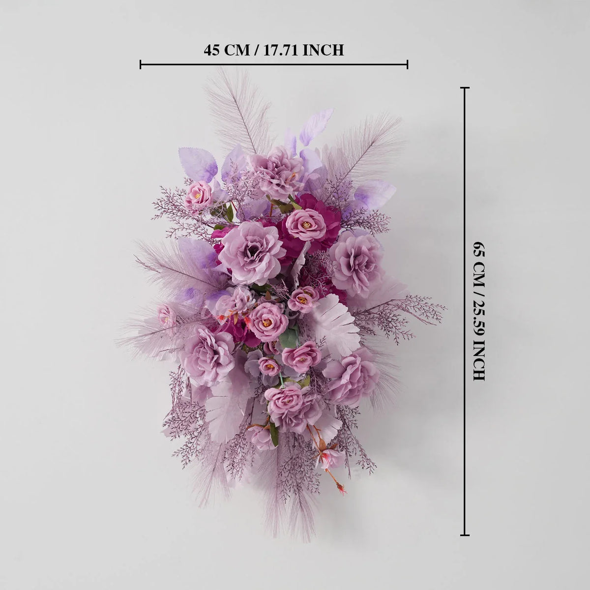 Uflower Purple Flower Arrangement Wedding Party Backdrop Floral Props SET80156 - Uflower