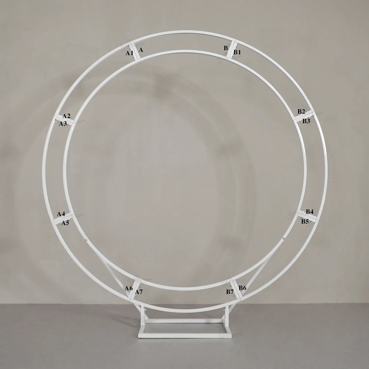 Uflower 2M Round Iron Arch Wedding Ceremony Backdrop Flower Stand MSD80031-01