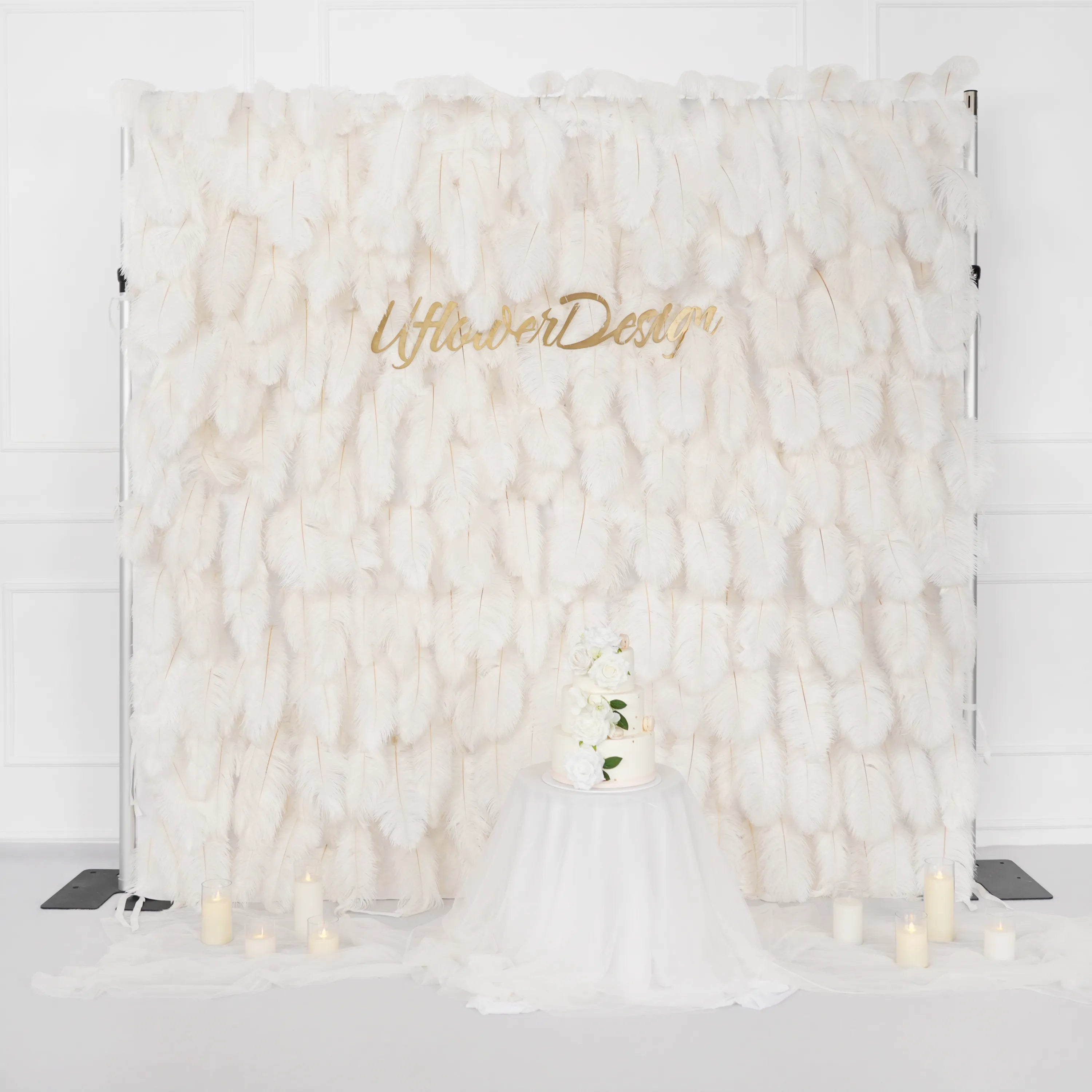 Uflower Artificial Flower Wall  5D Craft Wedding Roller Blind Decor SET80228