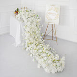 Uflower White Rose Sofa Table Runner Floor Flower Arrangement SET80099 - Uflower