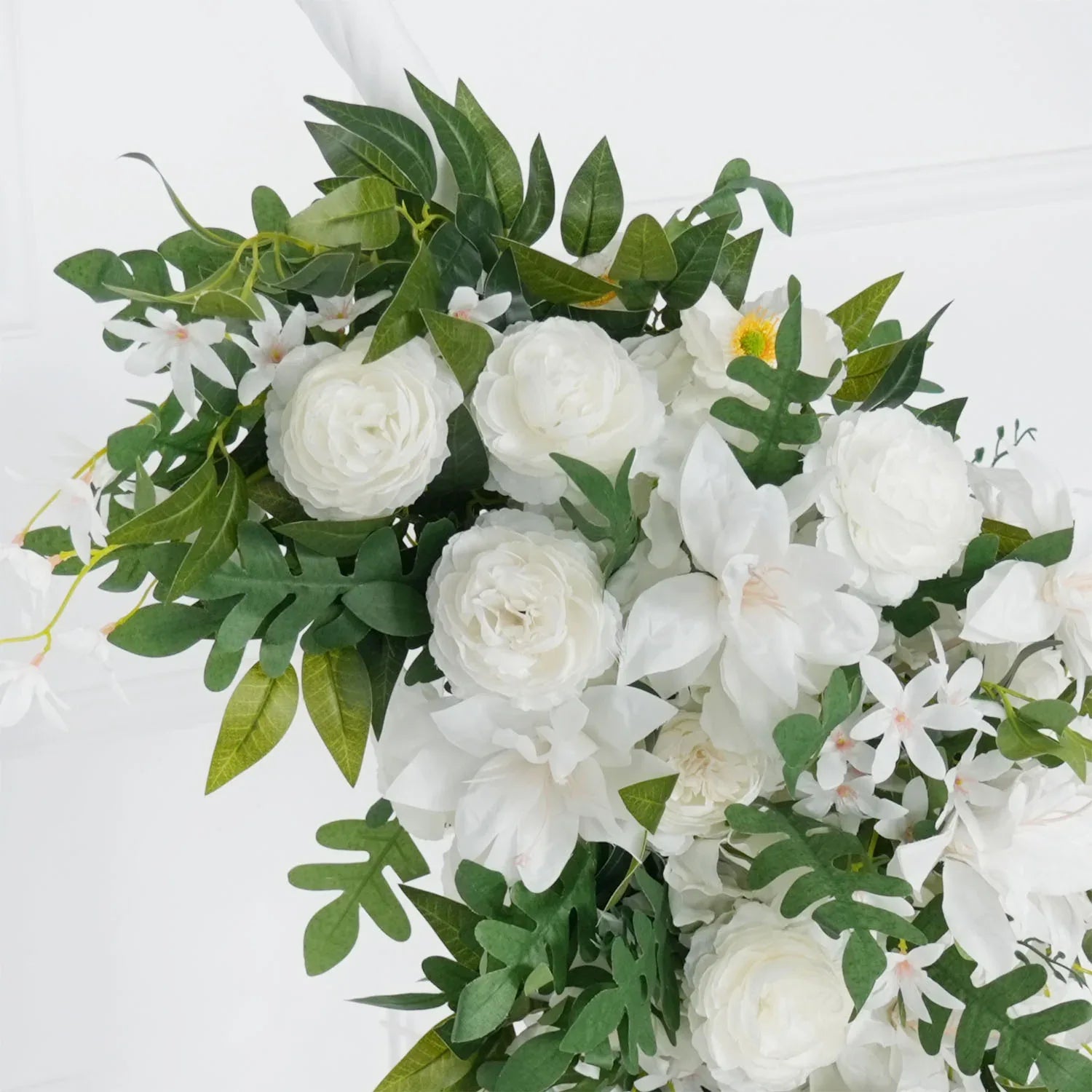 Uflower Artificial White Flower Row KT Background Wedding Decor SET80062 - Uflower