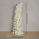 Uflower White Rose Horn Arch Floral Arrangement Wedding Backdrop Decor SET80162 - Uflower