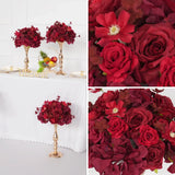 Uflower Red Table Centerpieces Floral Ball Wedding Decor Flower Arrangement MB80065-01 - Uflower