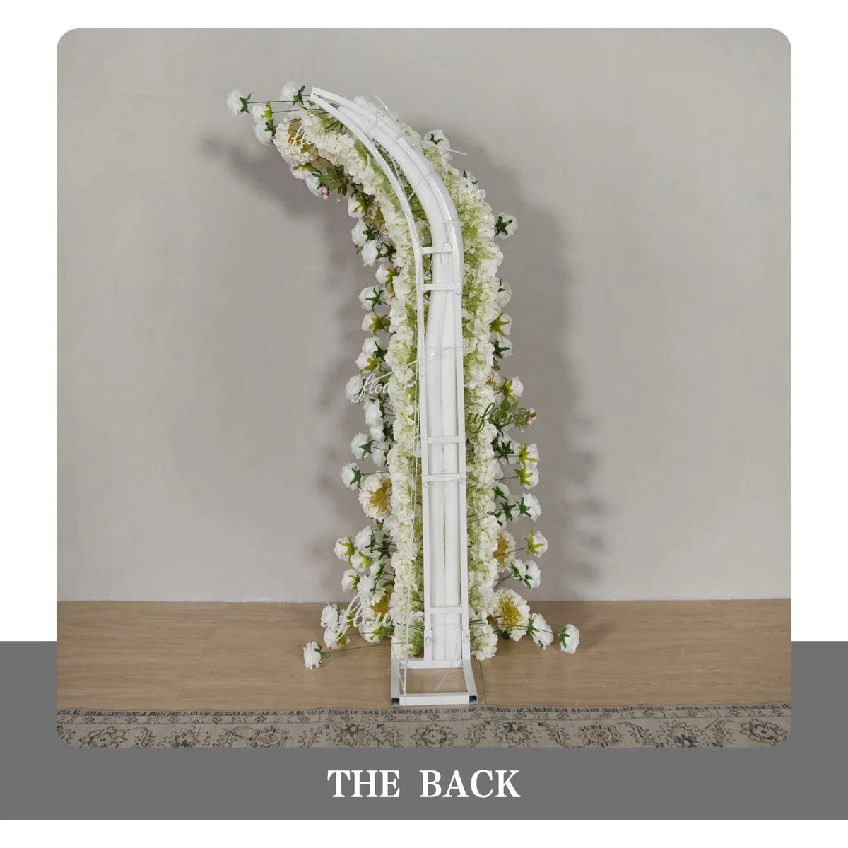 Uflower Pink White Rose Floral Horn Arch Wedding Party Backdrop Decor SET80143 - Uflower