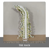 Uflower Pink White Rose Floral Horn Arch Wedding Party Backdrop Decor SET80143 - Uflower
