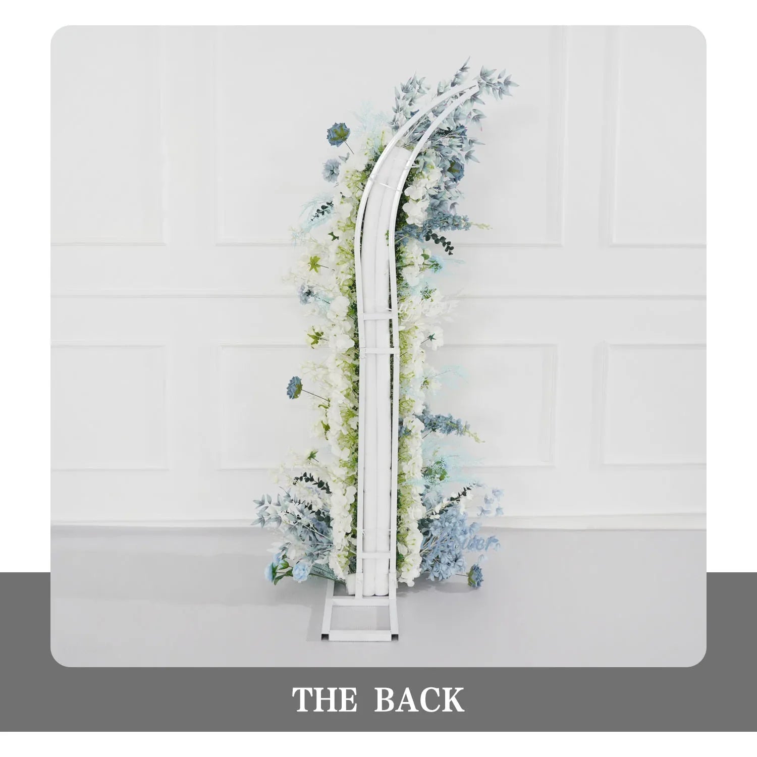 Uflower Blue White Floral Horn Arch Wedding Party Backdrop Decor SET80135 - Uflower
