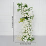 Uflower White Rose Green Leaf Floral Horn Arch Wedding Party Backdrop Decor MC80160-01 - Uflower