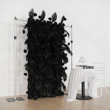 Uflower Artificial Black 5D Flower Wall Wedding Backdrop Decoration MA80034-01 - Uflower