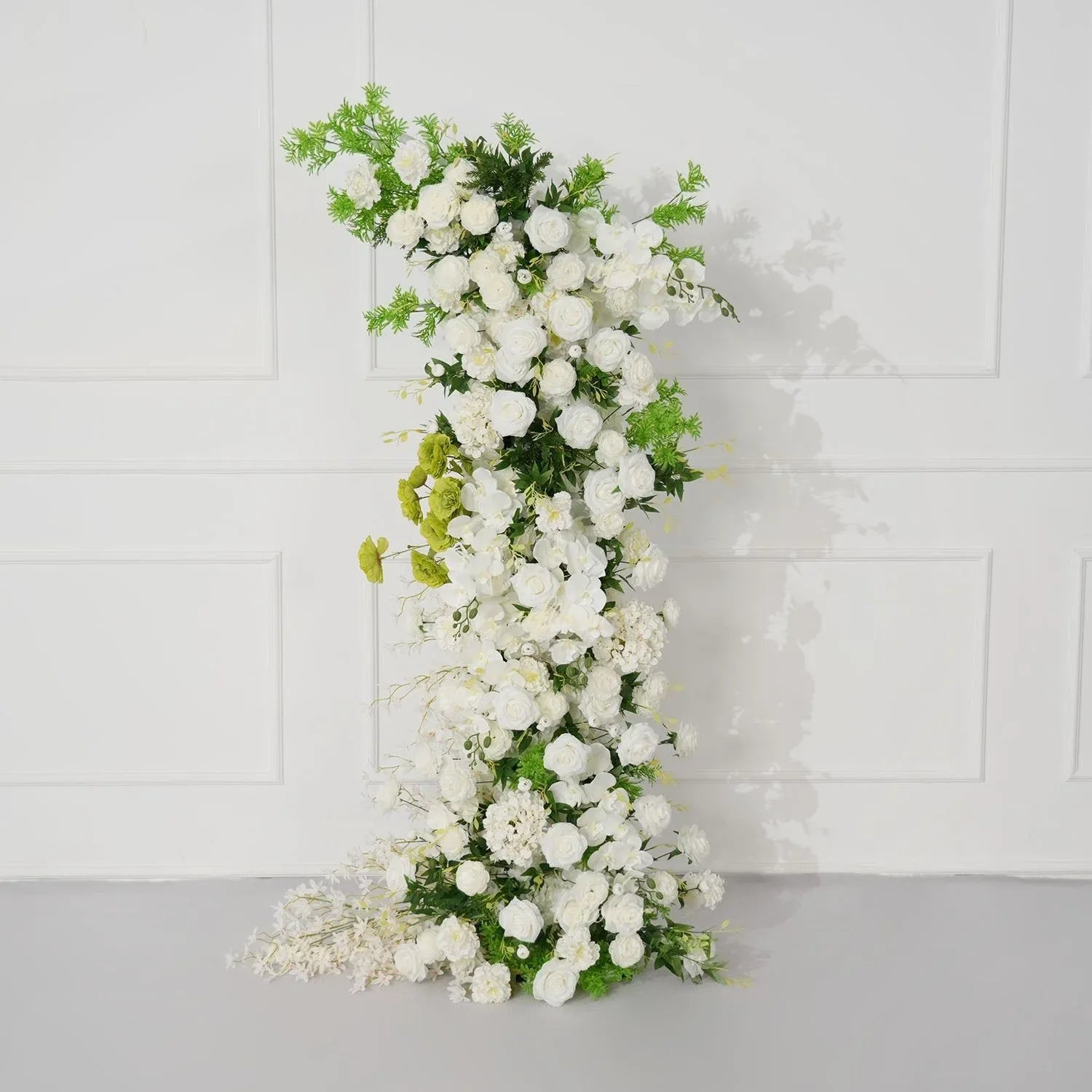Uflower White Floral Greenery Horn Arch Wedding Party Backdrop Decor SET80159 - Uflower