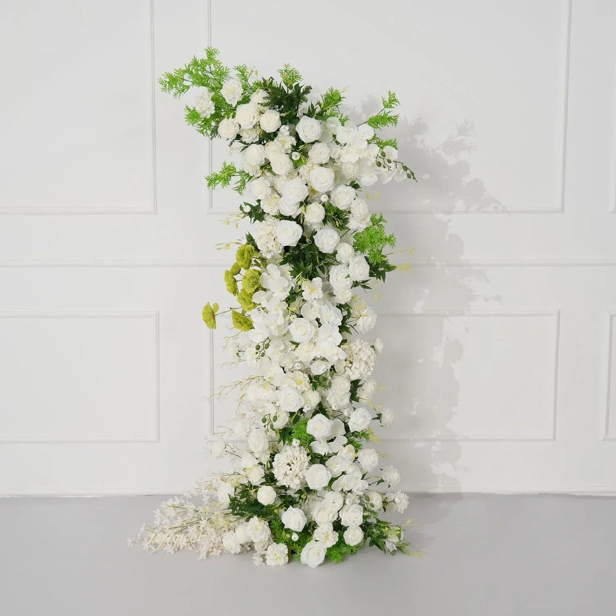 Uflower White Floral Greenery Horn Arch Wedding Party Backdrop Decor SET80159 - Uflower