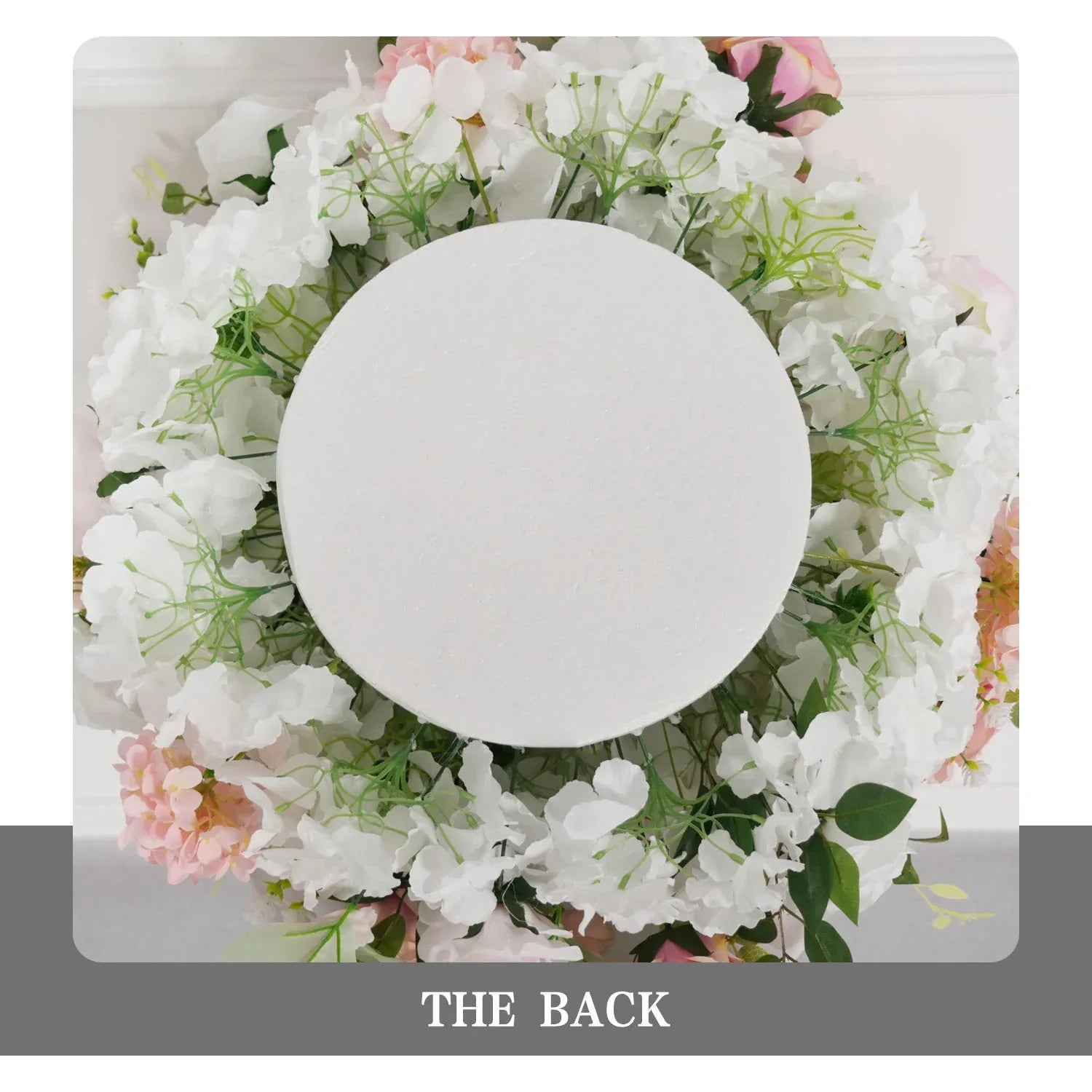 Uflower Pink White Rose Green Leaf Table Centerpieces Floral Ball Wedding Decoration MB80070 - Uflower