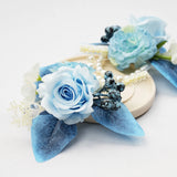 Uflower Wrist Corsages in Dusty Blue MG80007-04*6