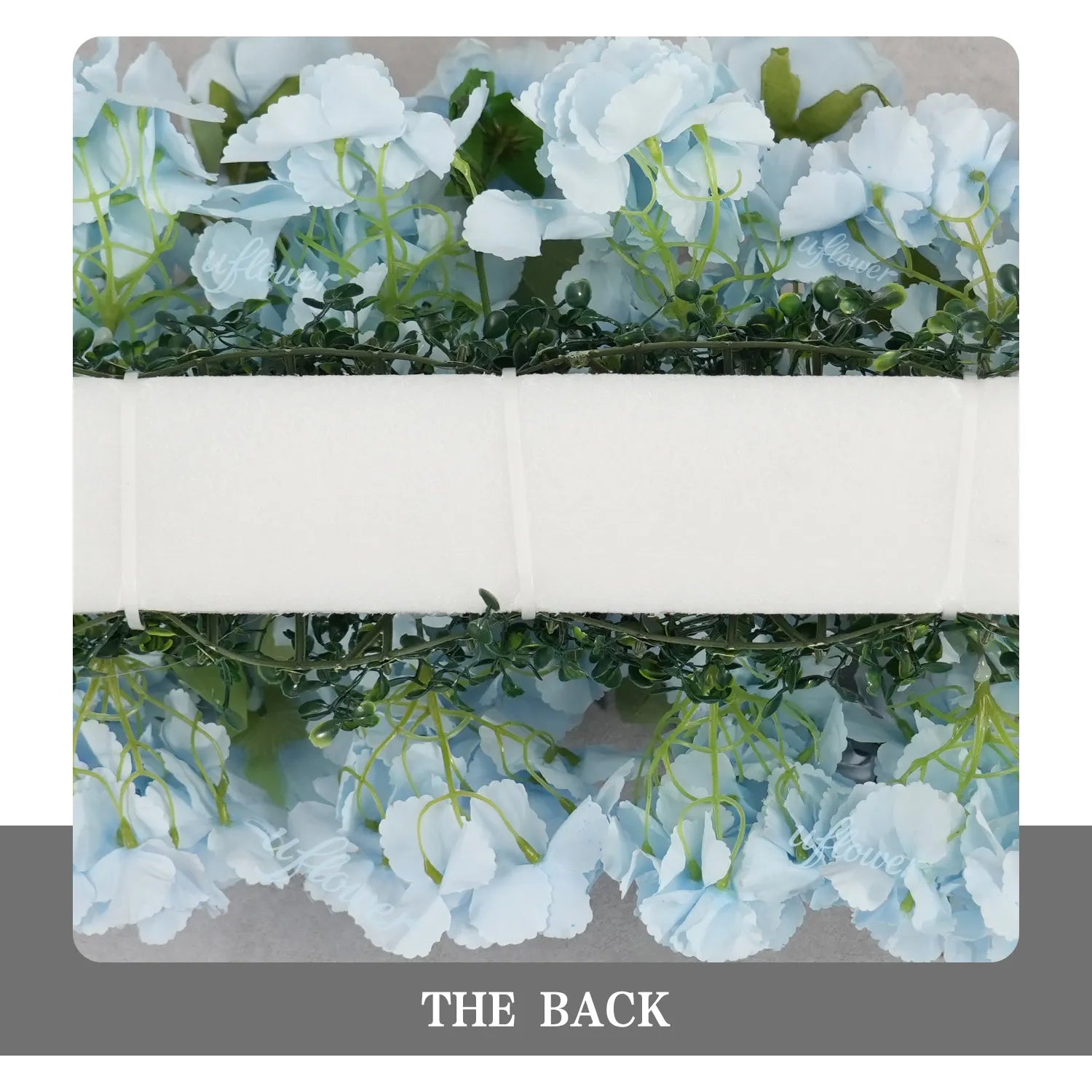 Uflower Blue Flower Wedding Backdrop Arch Floral Arrangement SET80214