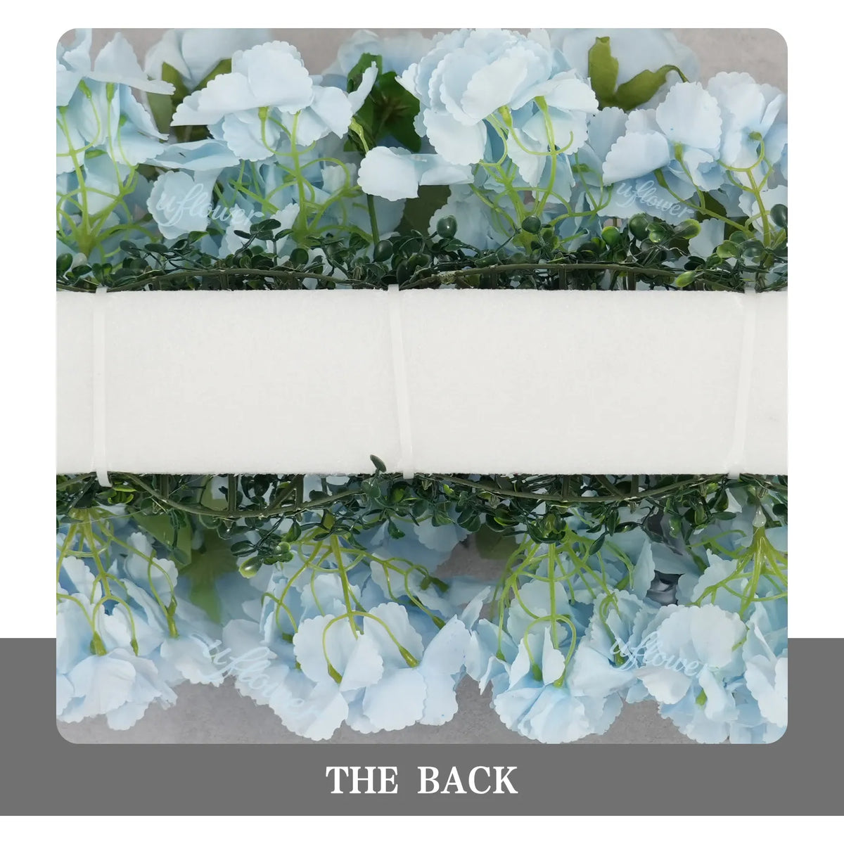 Uflower Blue Flower Wedding Backdrop Arch Floral Arrangement SET80214