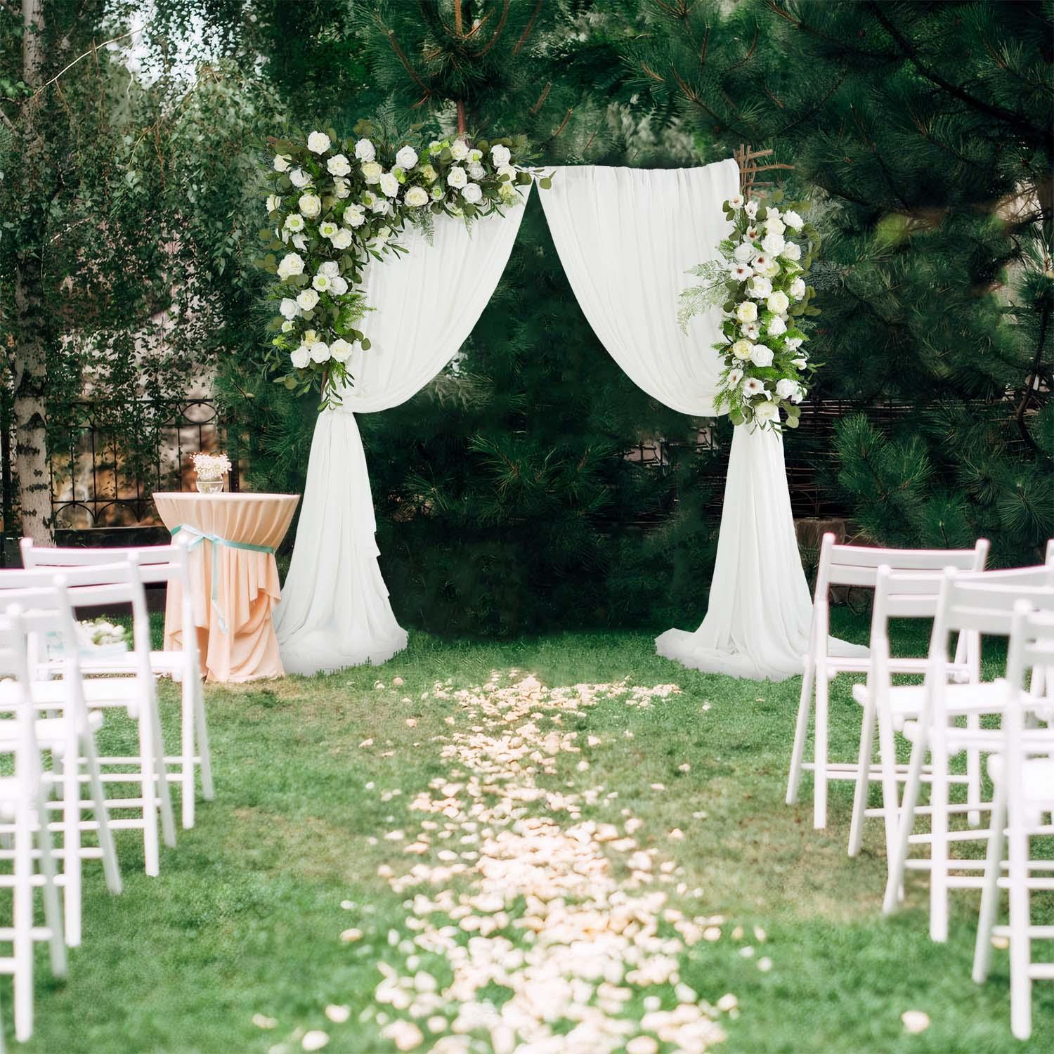 Uflower Artificial Green Leaf Eucalyptus White Rose Corner Floral SET80027 - Uflower