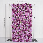 Uflower Artificial Luxury 5D Purple Rose Hydrangea Mixed Flower Wall SET80035 - Uflower