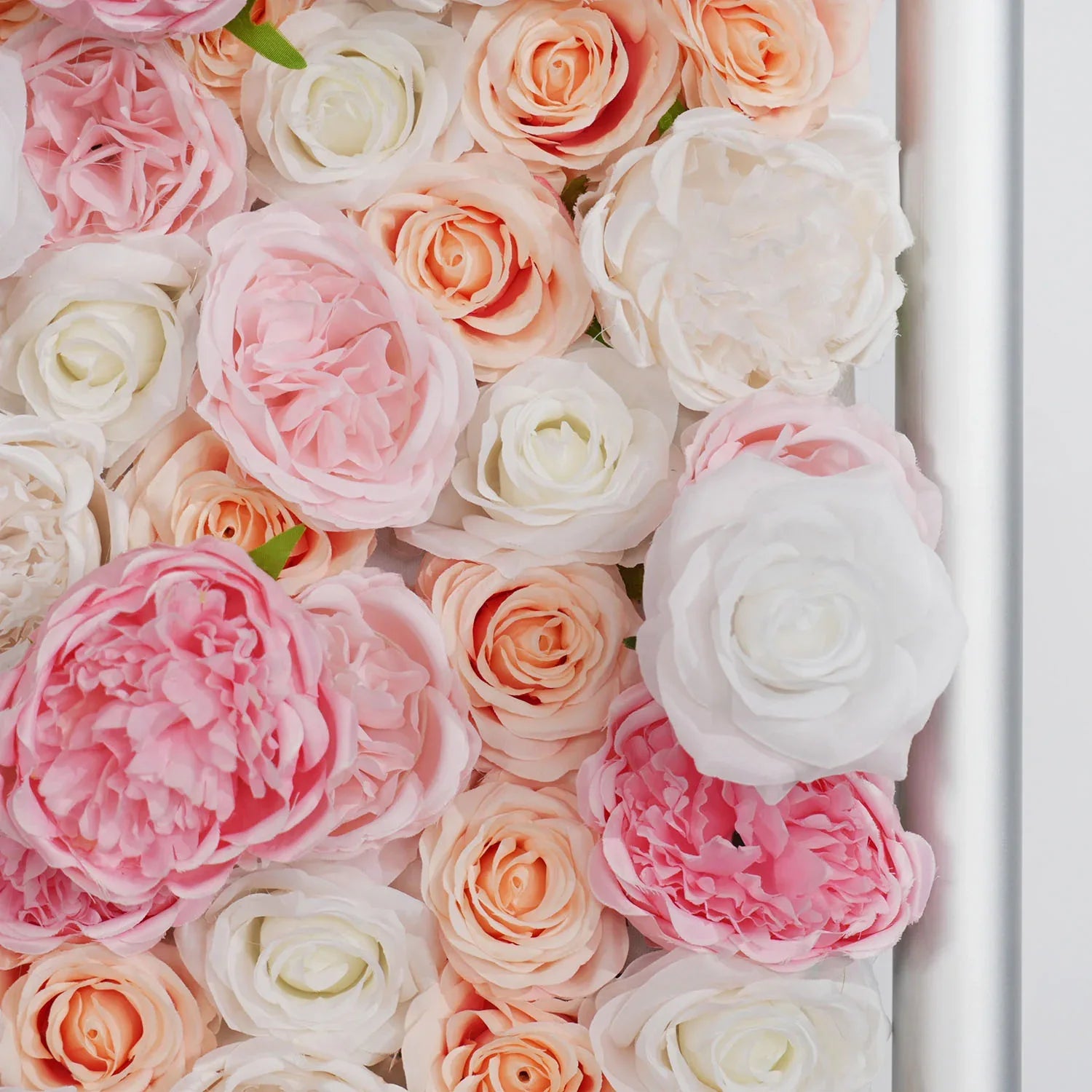 Uflower Artificial Pink White Fabric Rolling Up 5D Flower Wall Wedding Decor MA80015-01 - Uflower