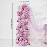 Uflower Artificial Purple Roses Wedding KT Background Decor Flower Row SET80008 - Uflower