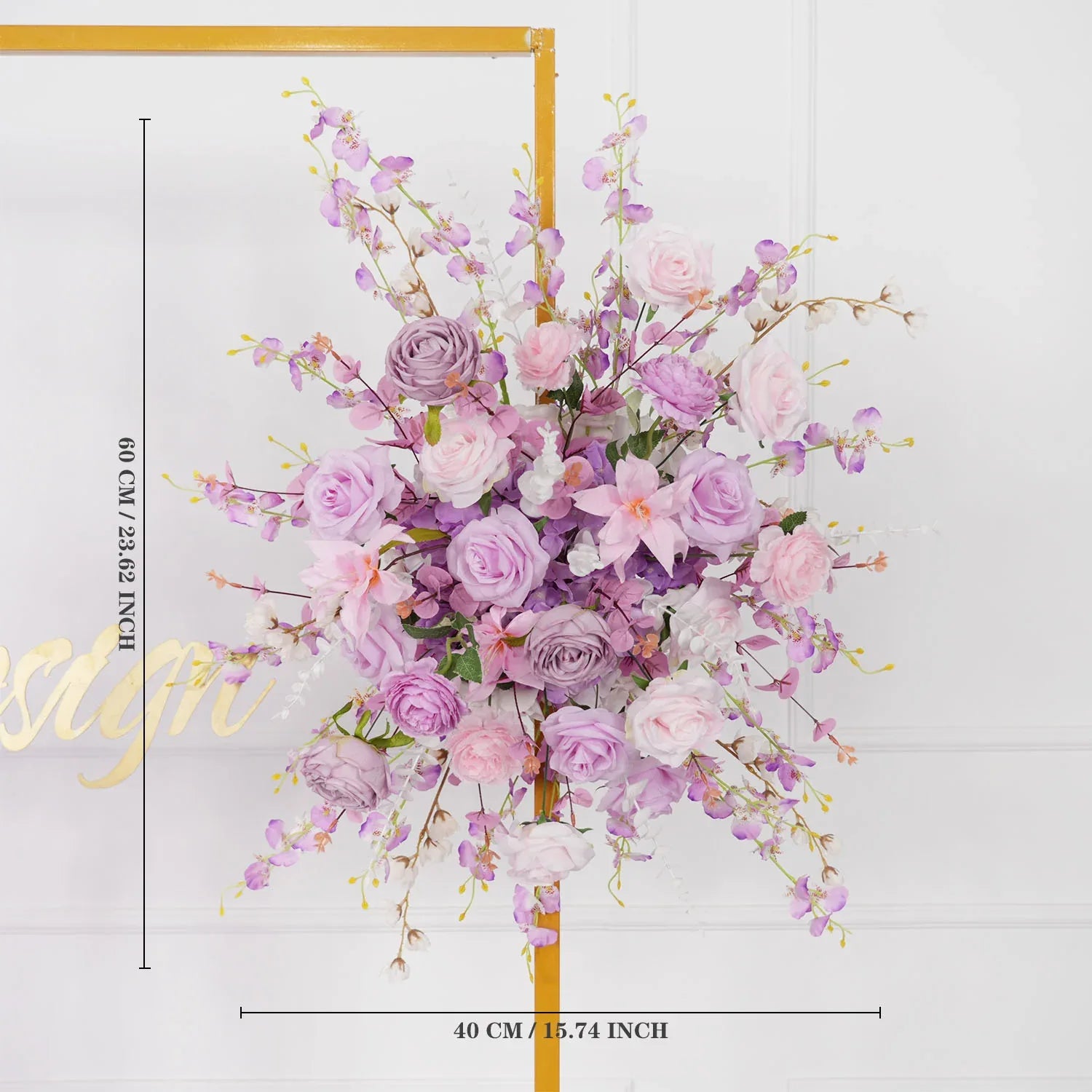 Uflower Artificial Purple Wedding KT Backdrop Flower Arch Decor SET80057 - Uflower