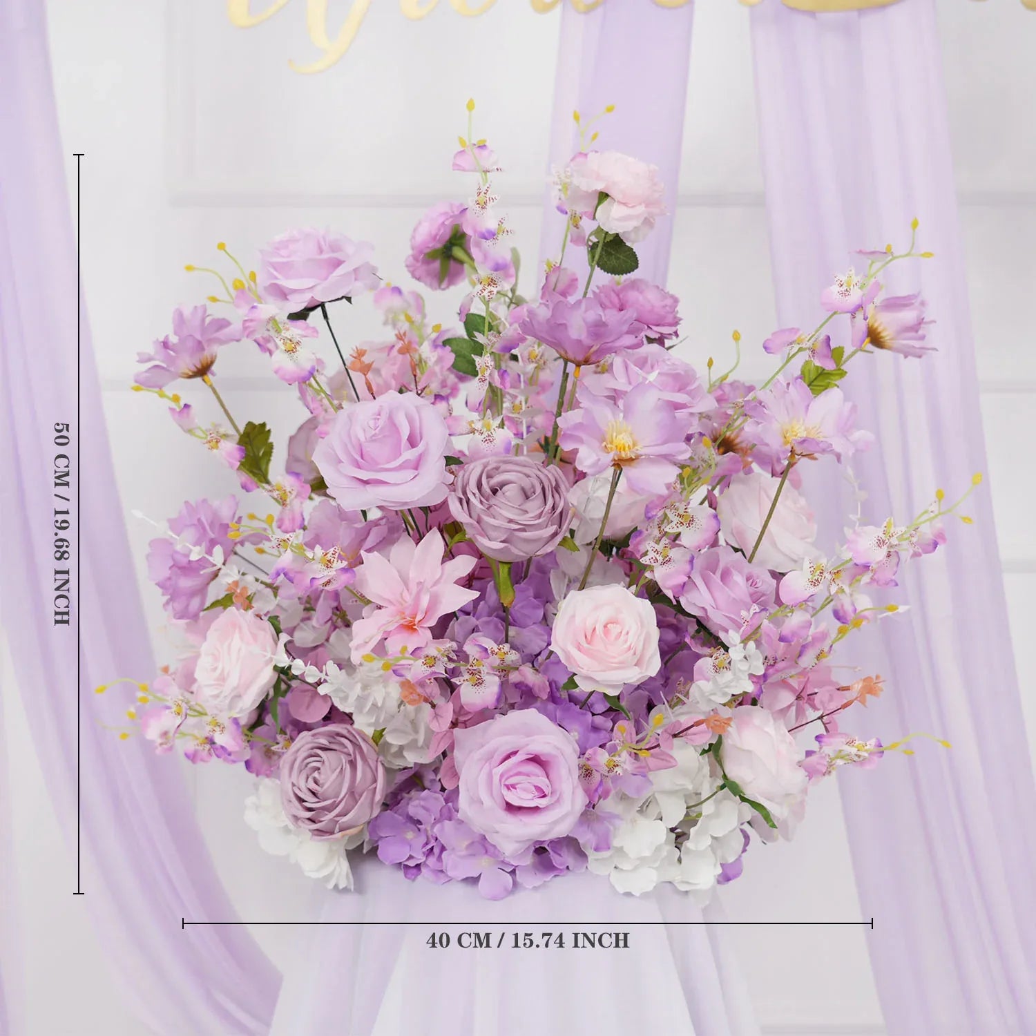 Uflower Artificial Purple Wedding KT Backdrop Flower Arch Decor SET80057 - Uflower