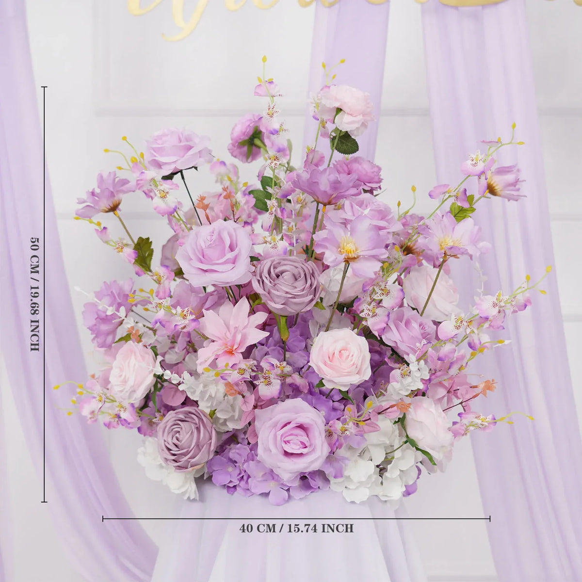 Uflower Artificial Purple Wedding KT Backdrop Flower Arch Decor SET80057 - Uflower