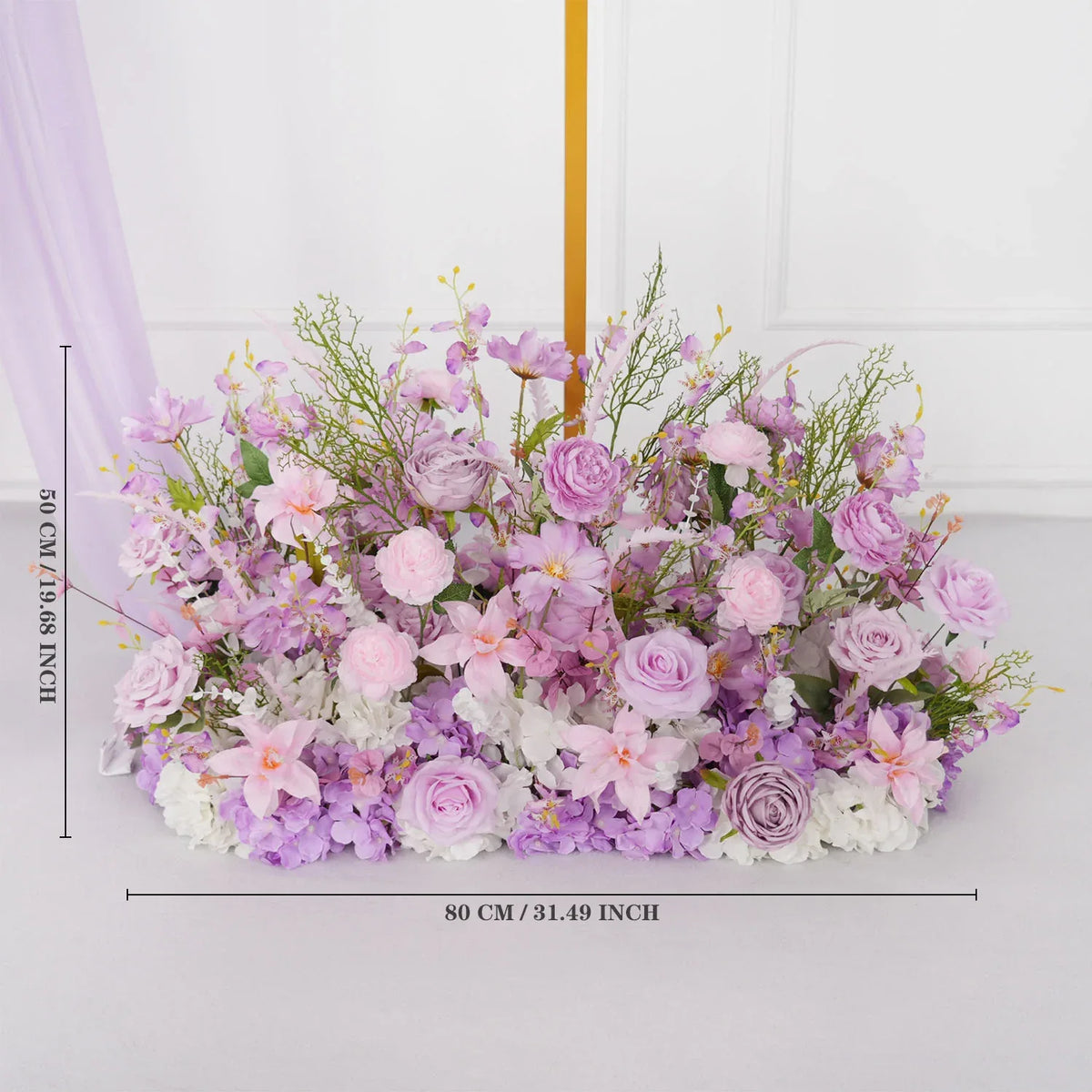 Uflower Artificial Purple Wedding KT Backdrop Flower Arch Decor SET80057 - Uflower