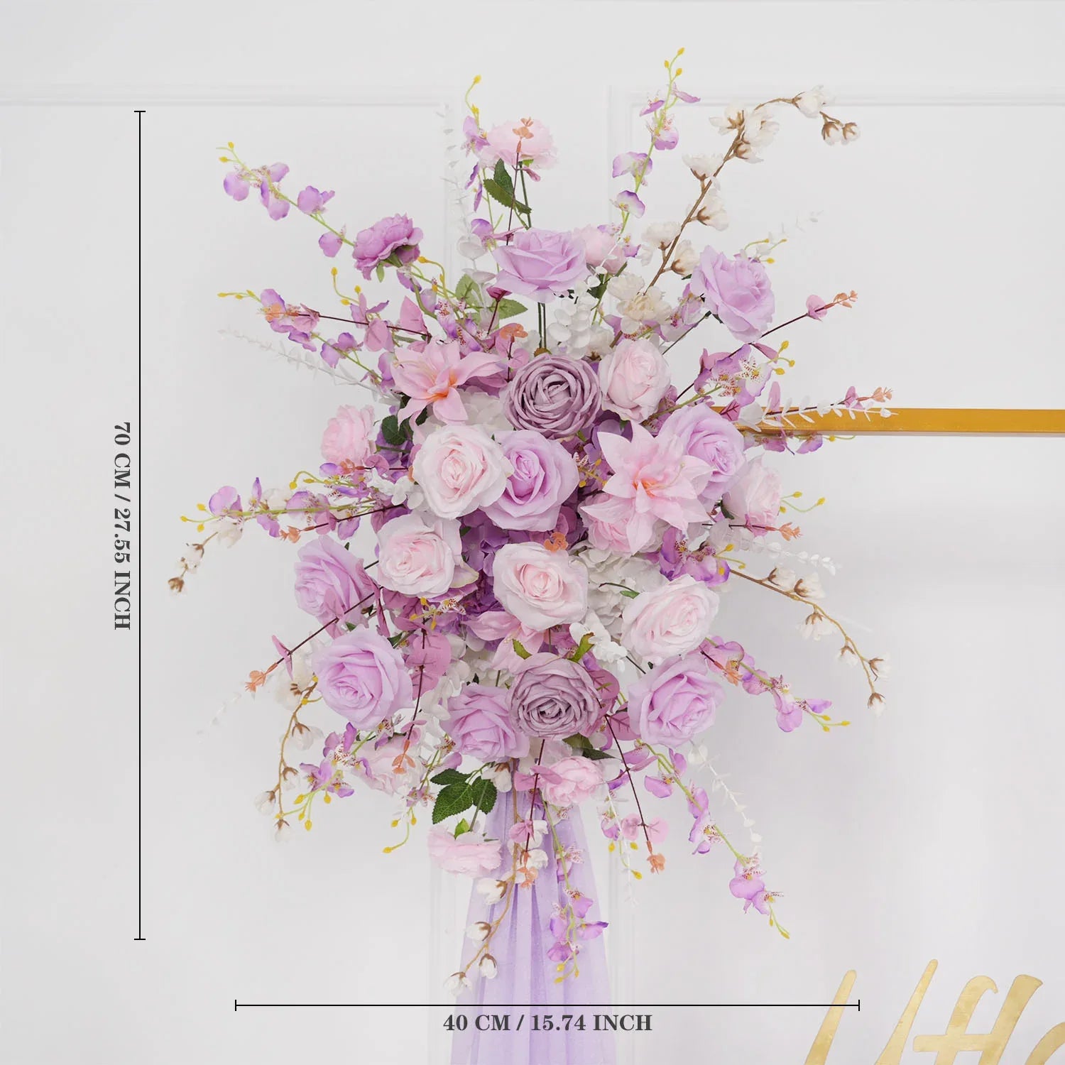 Uflower Artificial Purple Wedding KT Backdrop Flower Arch Decor SET80057 - Uflower