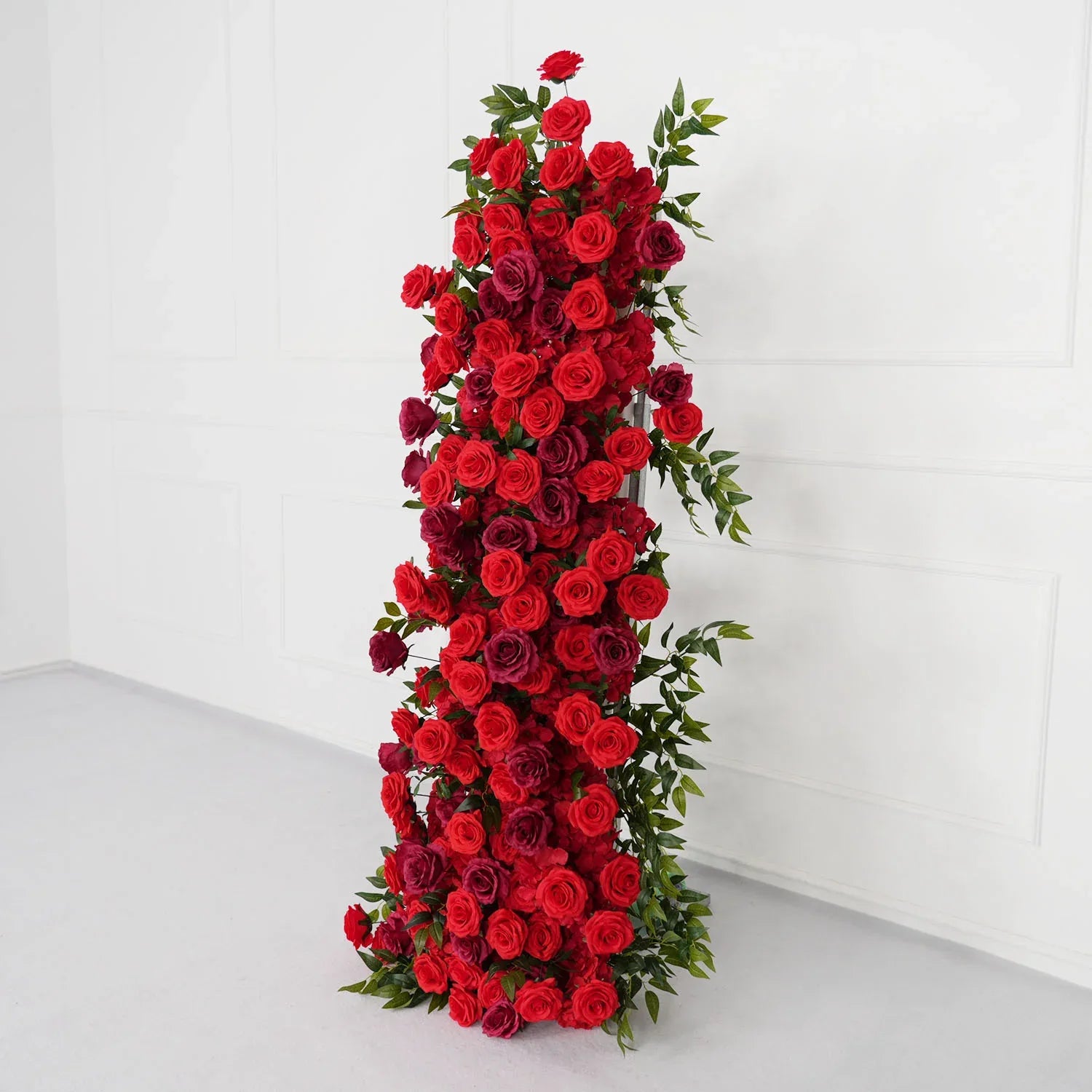 Red Rows Roses Pinterest Artificial Red Rose Wedding KT Background Board Decor Flower Row