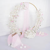Uflower Artificial White Pink Rose Arch Flowers Set SET80006 - Uflower