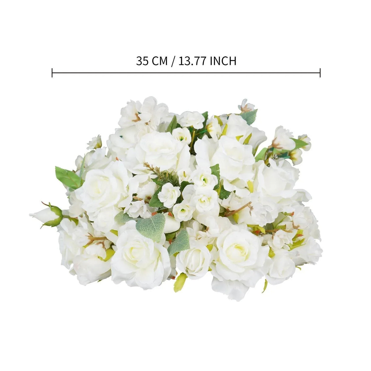 Uflower Artificial White Rose Table Centerpiece MB80020-01 - Uflower