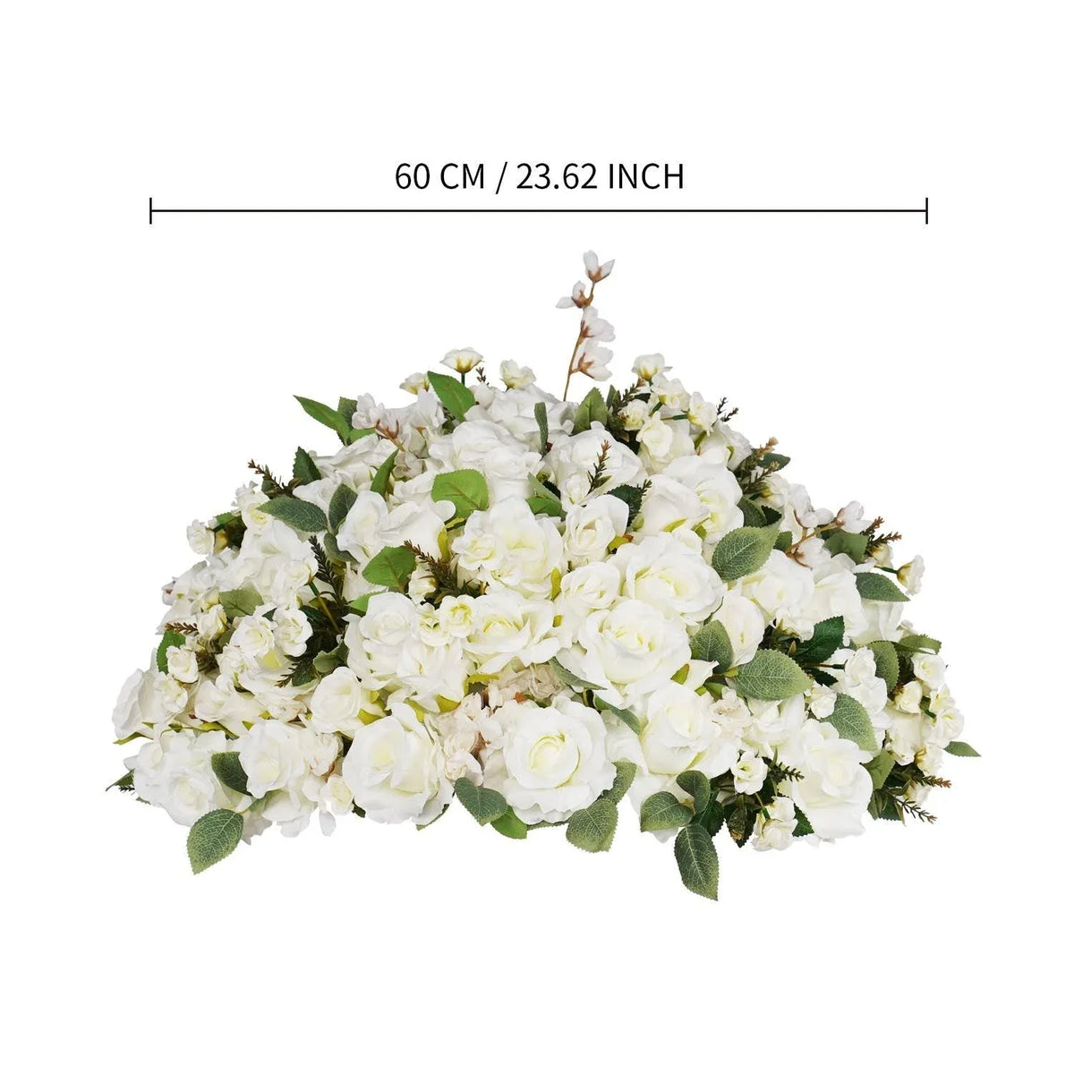 Uflower Artificial White Rose Table Centerpiece MB80020-01 - Uflower