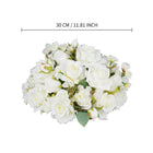 Uflower Artificial White Rose Table Centerpiece MB80020-01 - Uflower