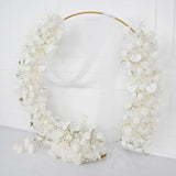 Uflower Artificial White Row Rose Cherry Blossom Set SET80005 - Uflower