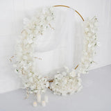 Uflower Artificial White Row Rose Cherry Blossom Set SET80005 - Uflower